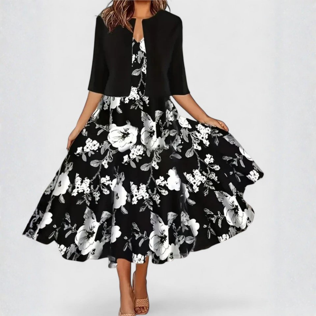 Lesley | Elegant Cotton Midi Dress