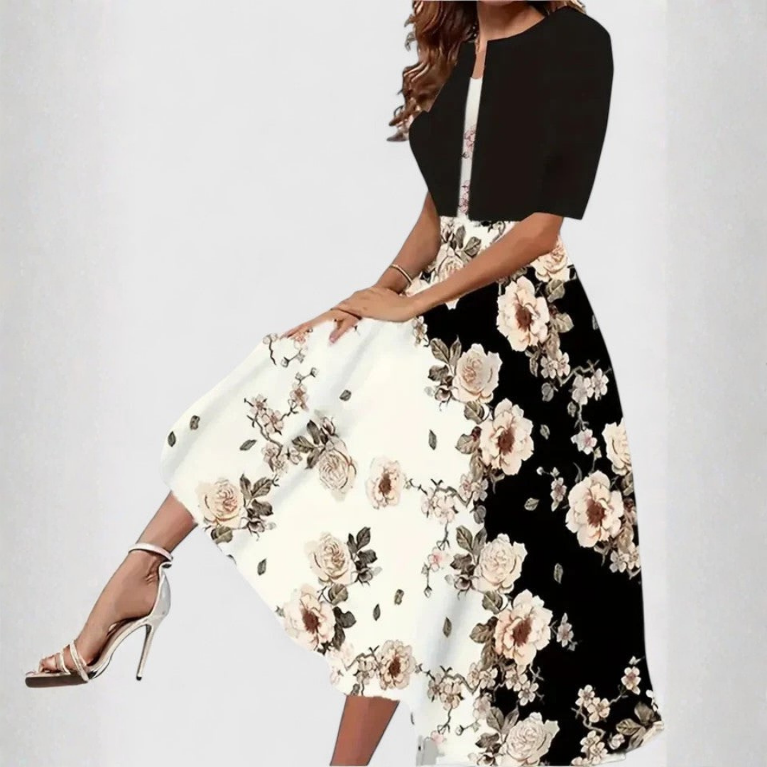 Lesley | Elegant Cotton Midi Dress