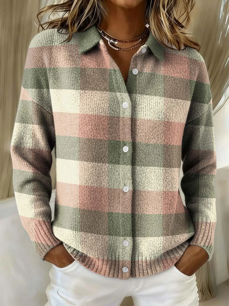 Anielka™ – Checkered Hoodie Blouse