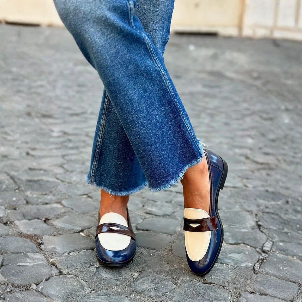 Kara | Navy Blue Loafer