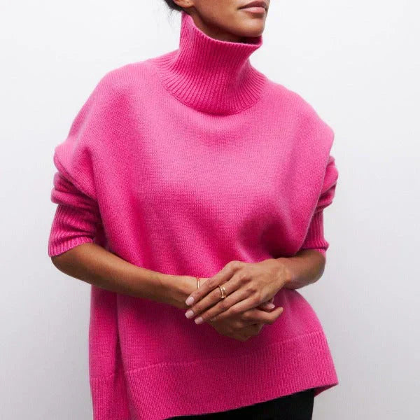 Nora | Soft Knit polo neck Sweater