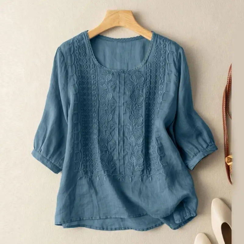 Bessie – Embroidered Relaxed Blouse