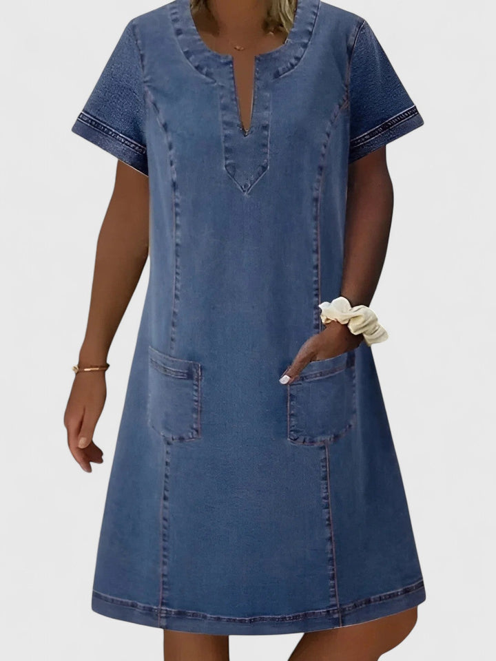 Cecily | Elegant Denim Dress