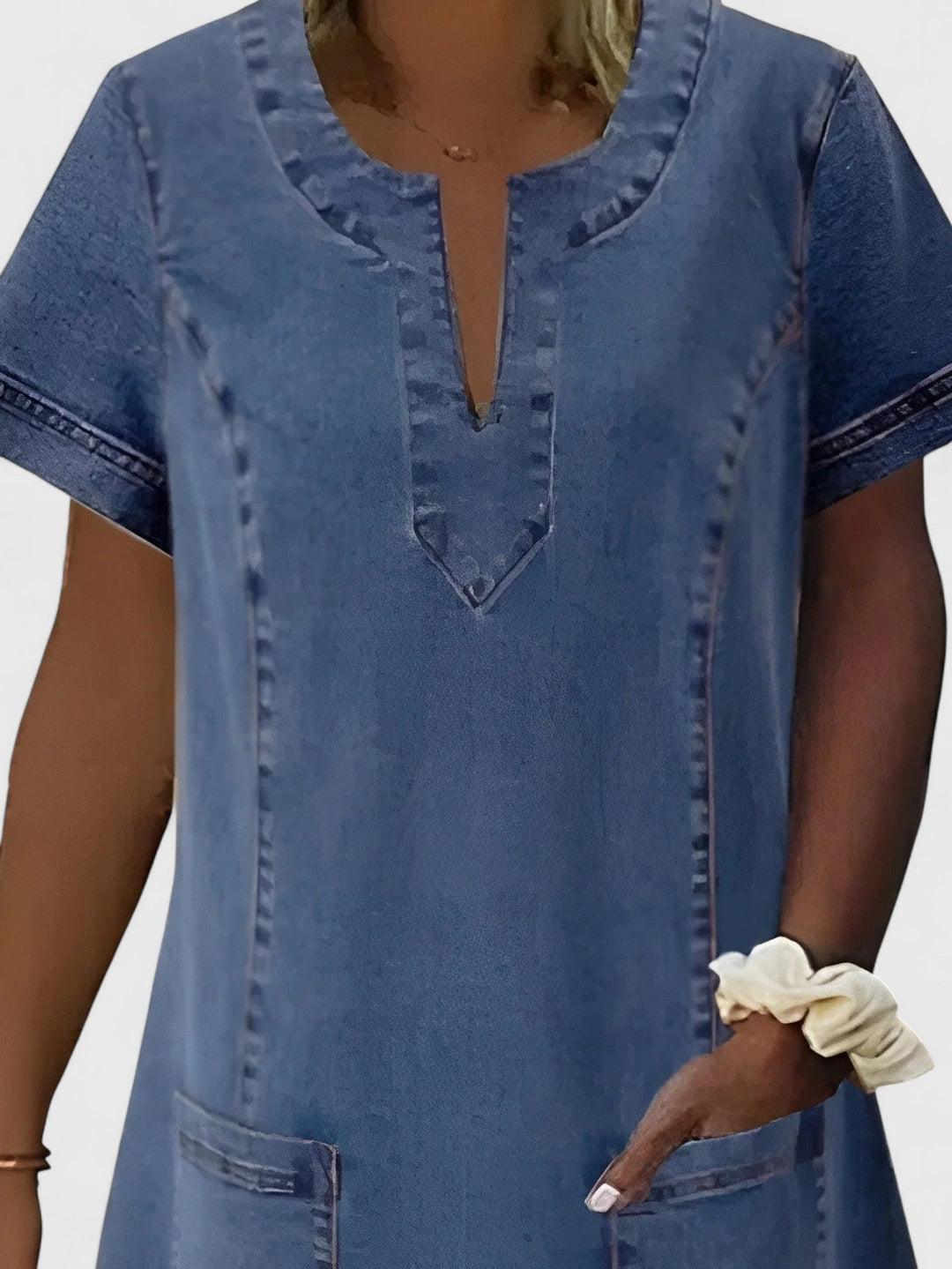 Cecily | Elegant Denim Dress