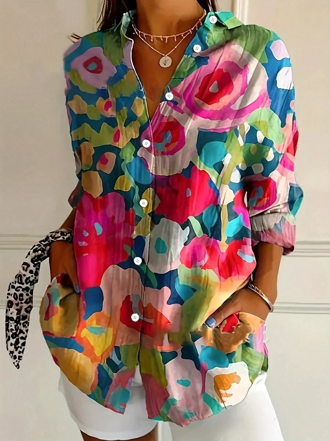 Helena | Colourful Pattern Blouse