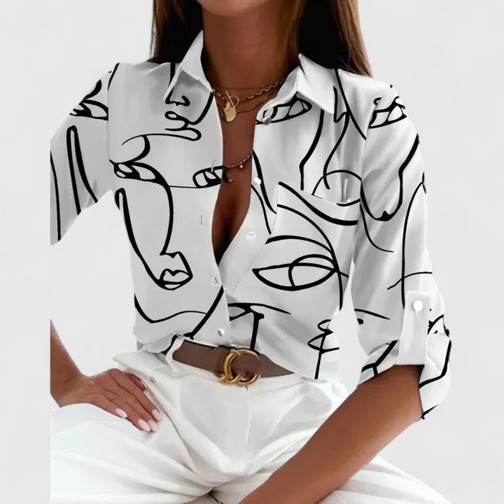 Ottoline | Elegant Long Sleeve Blouse