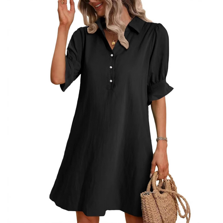 Paulette™ - Casual Button Down Shirt Dress
