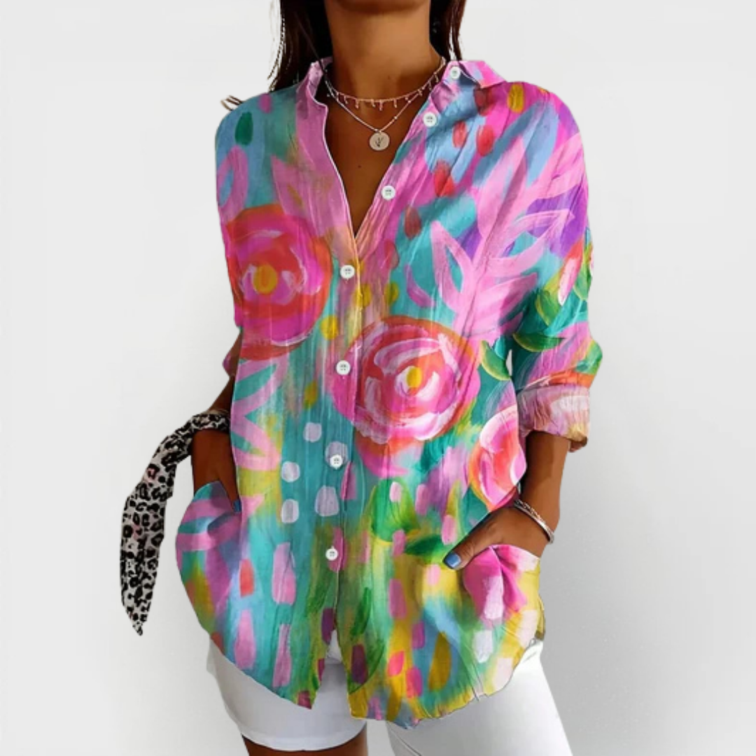 Helena | Colourful Pattern Blouse