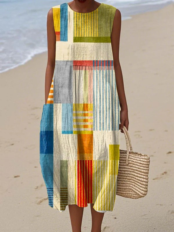 Bronwen™ Geometric Midi Dress