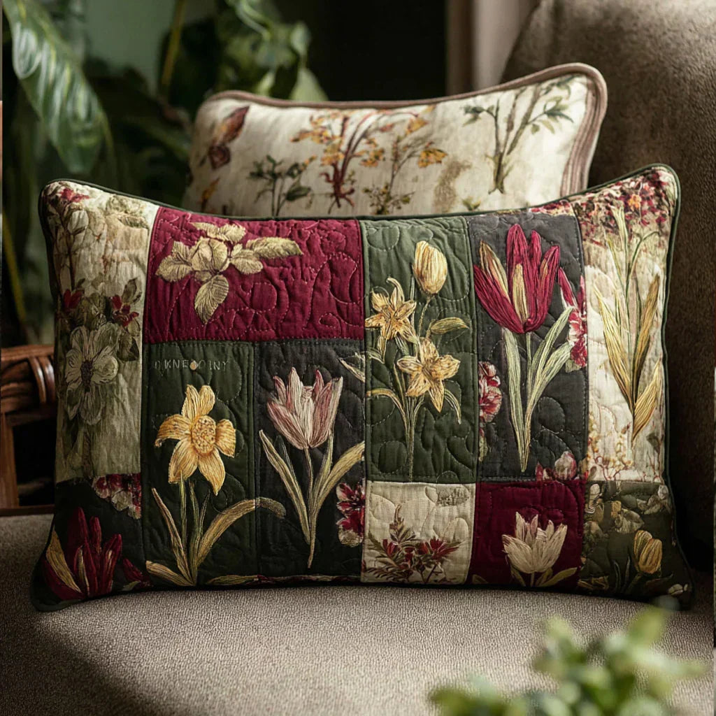 Quilt-Kissenbezug – Traum der Wildblumen