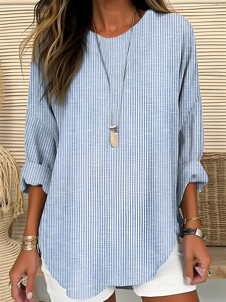 Beth | Trendy Striped Blouse