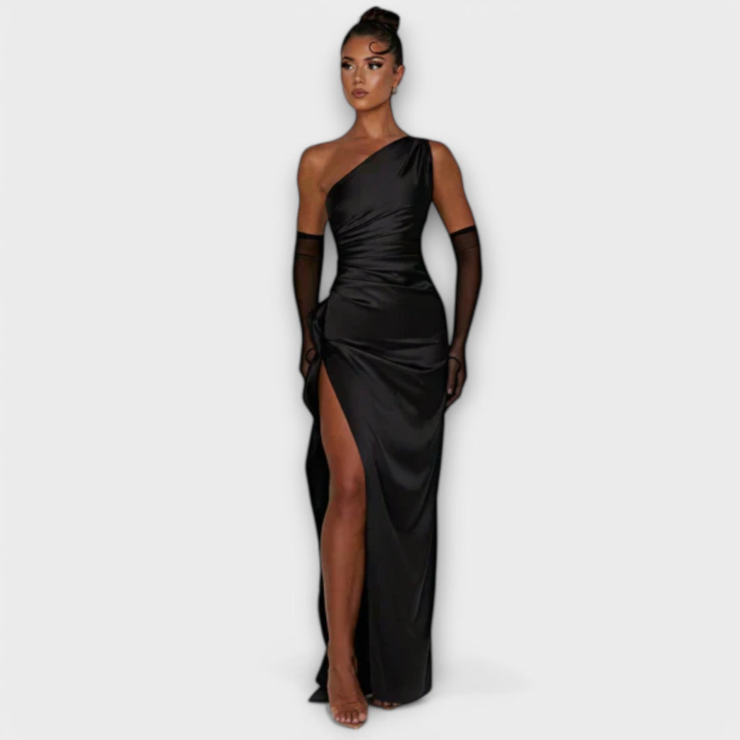 Honor Maxi Dress with Draping on One Arm