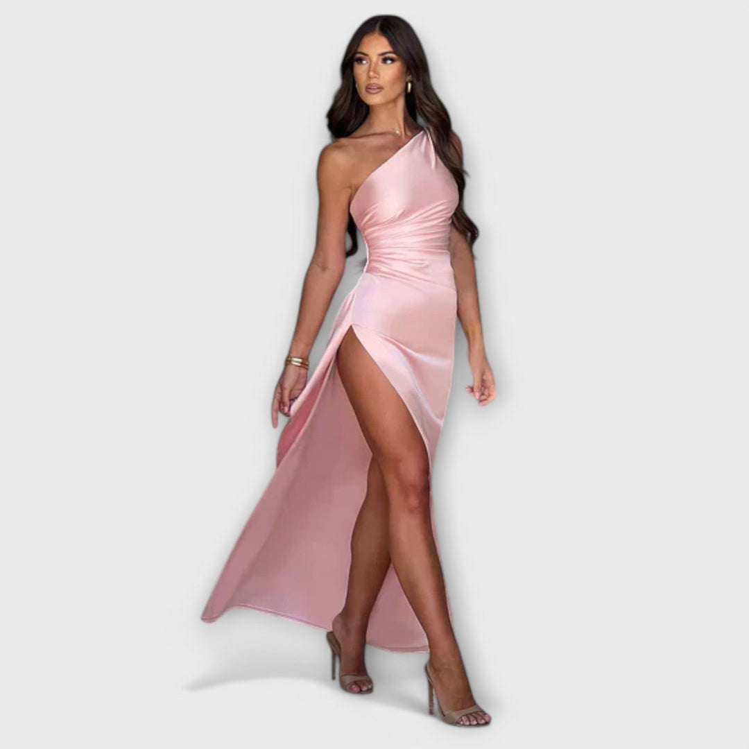 Honor Maxi Dress with Draping on One Arm