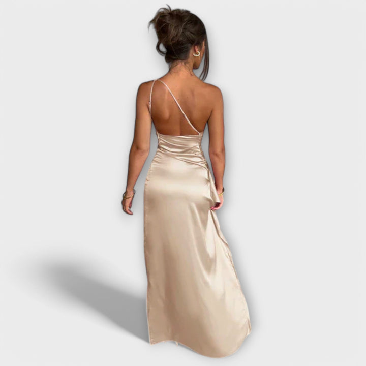 Honor Maxi Dress with Draping on One Arm