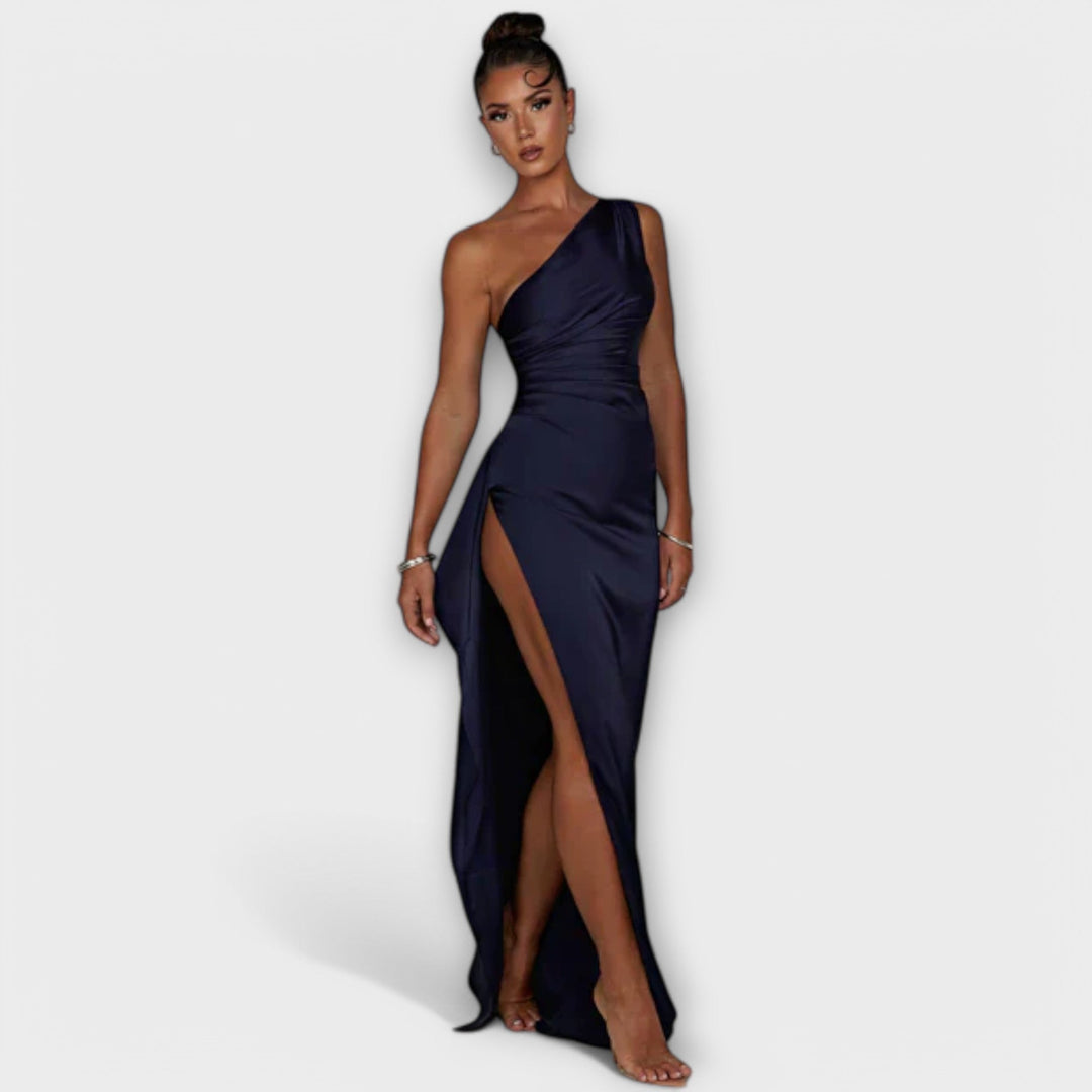 Honor Maxi Dress with Draping on One Arm