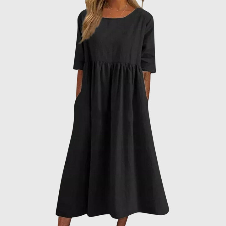Liz™ | Elegant Short-Sleeved Dress