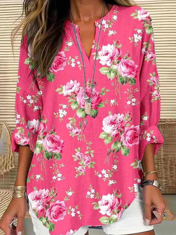 Angeline | Graceful Floral Blouse