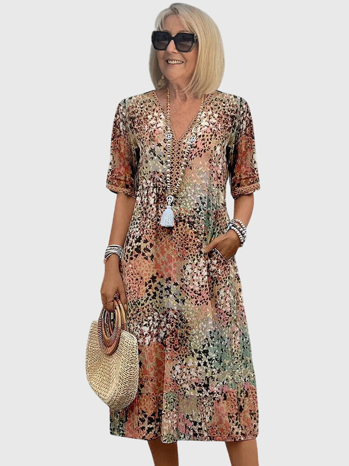 Annabel | Elegant Floral Midi Dress