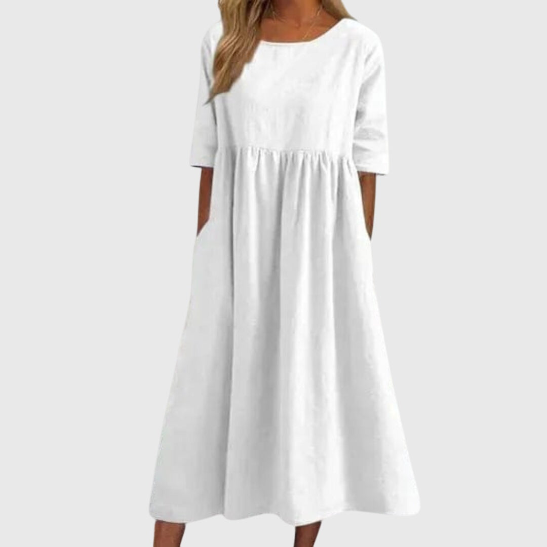 Liz™ | Elegant Short-Sleeved Dress