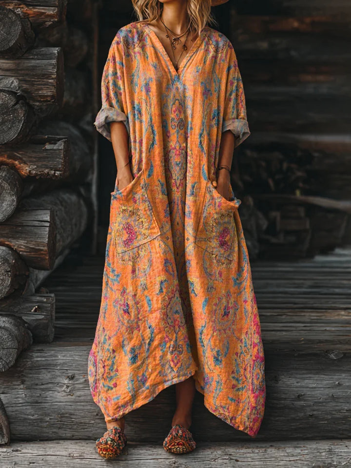 Rosalind | Vintage Boho Dress with Pockets