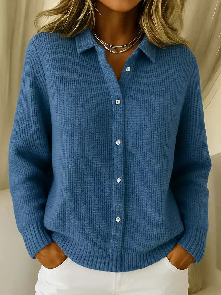 Astrid – Textured Knit Button Cardigan