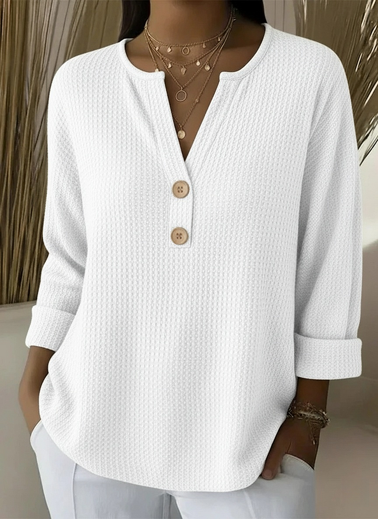 Virginia | Textured Button Sweater