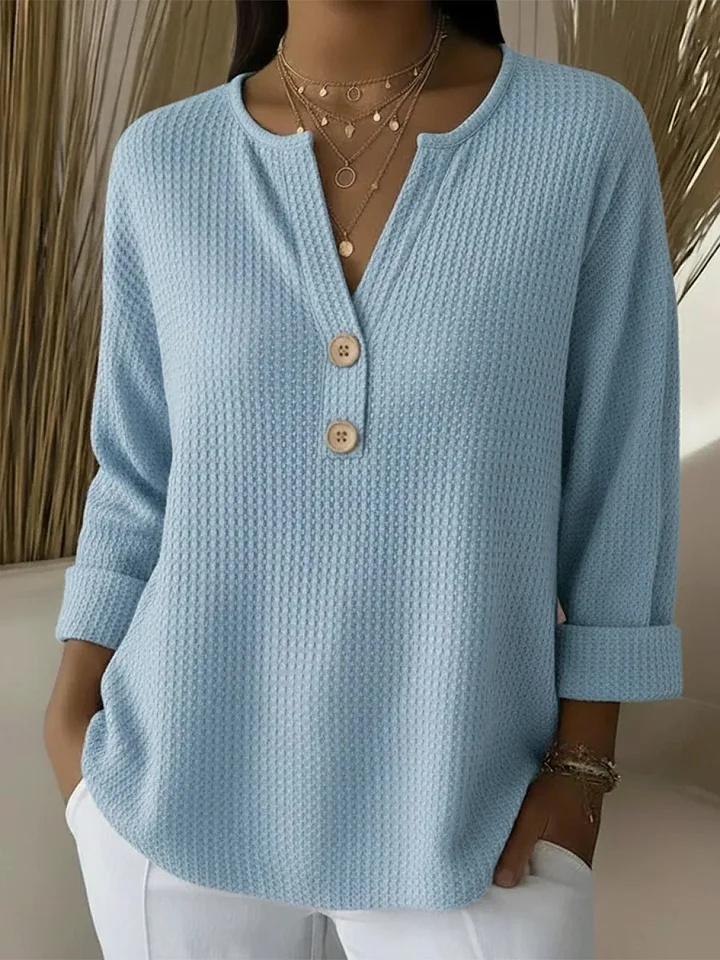 Virginia | Textured Button Sweater