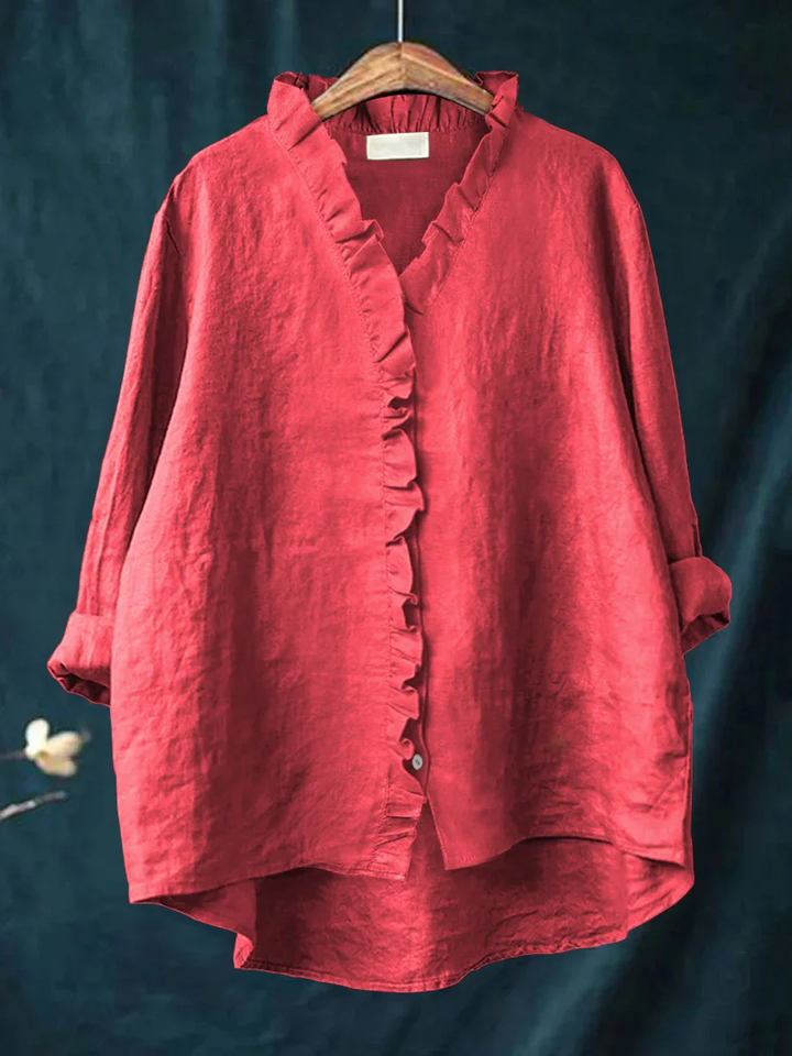 Nell | Soft Ruffle Blouse -  for Real Comfort