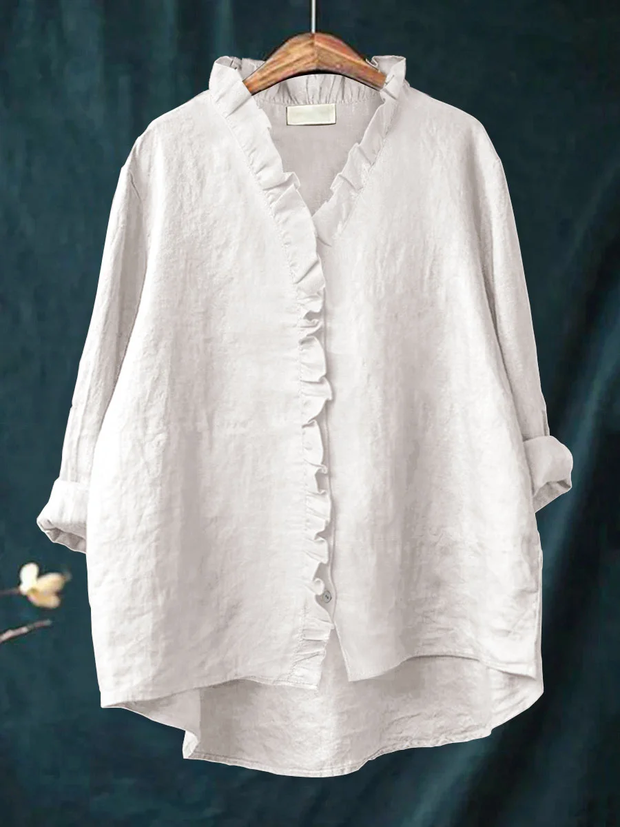 Nell | Soft Ruffle Blouse -  for Real Comfort