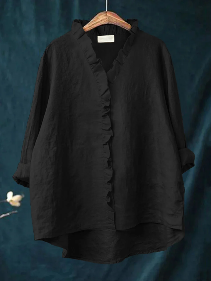 Nell | Soft Ruffle Blouse -  for Real Comfort