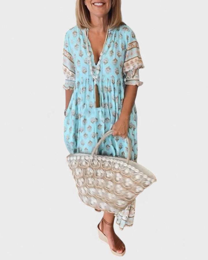 Ella | Boho Button Dress