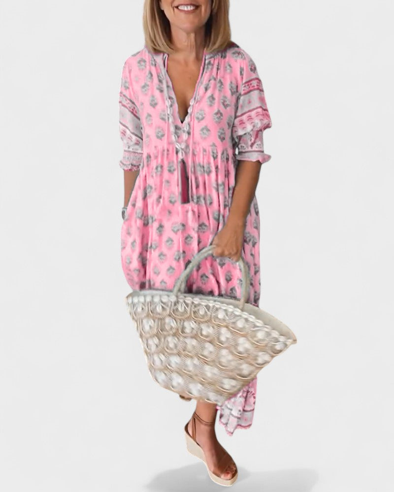 Ella | Boho Button Dress