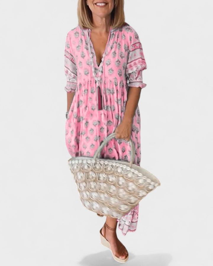 Ella | Boho Button Dress