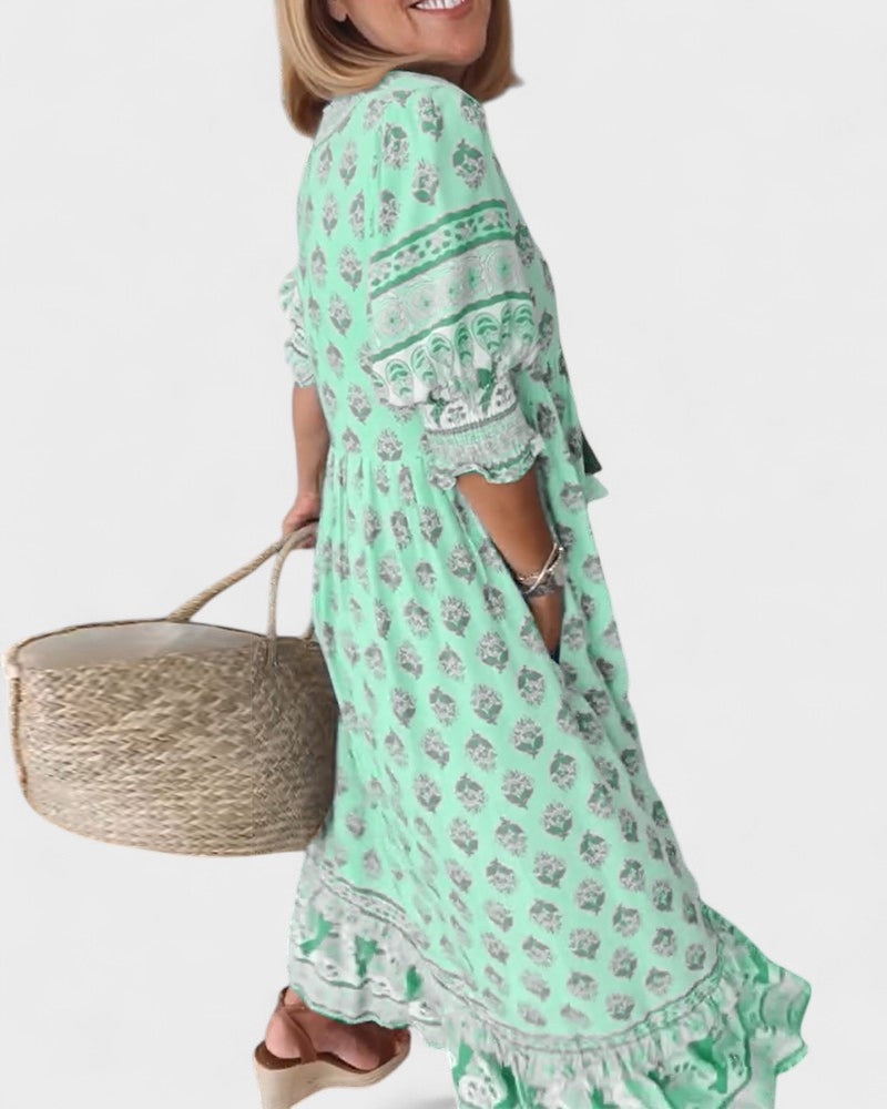 Ella | Boho Button Dress