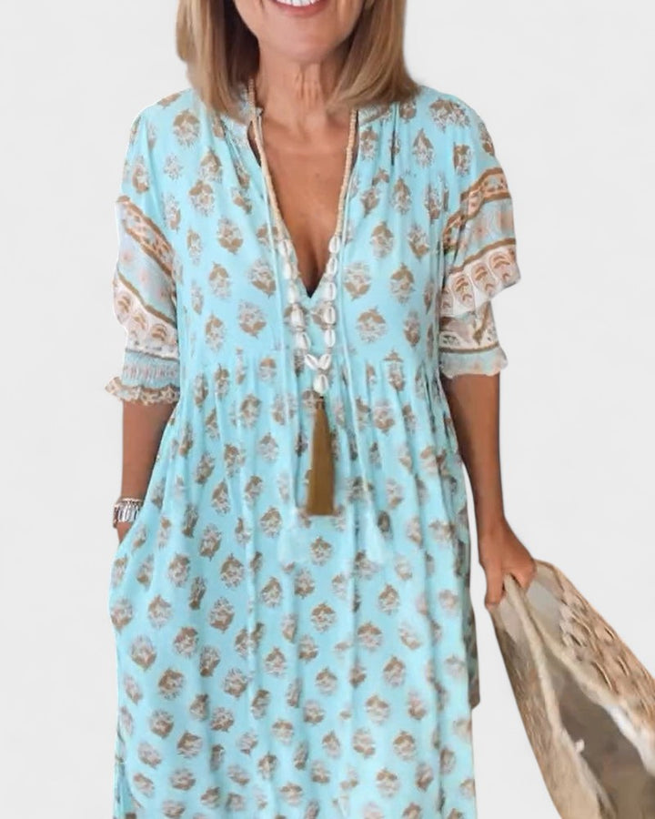 Ella | Boho Button Dress