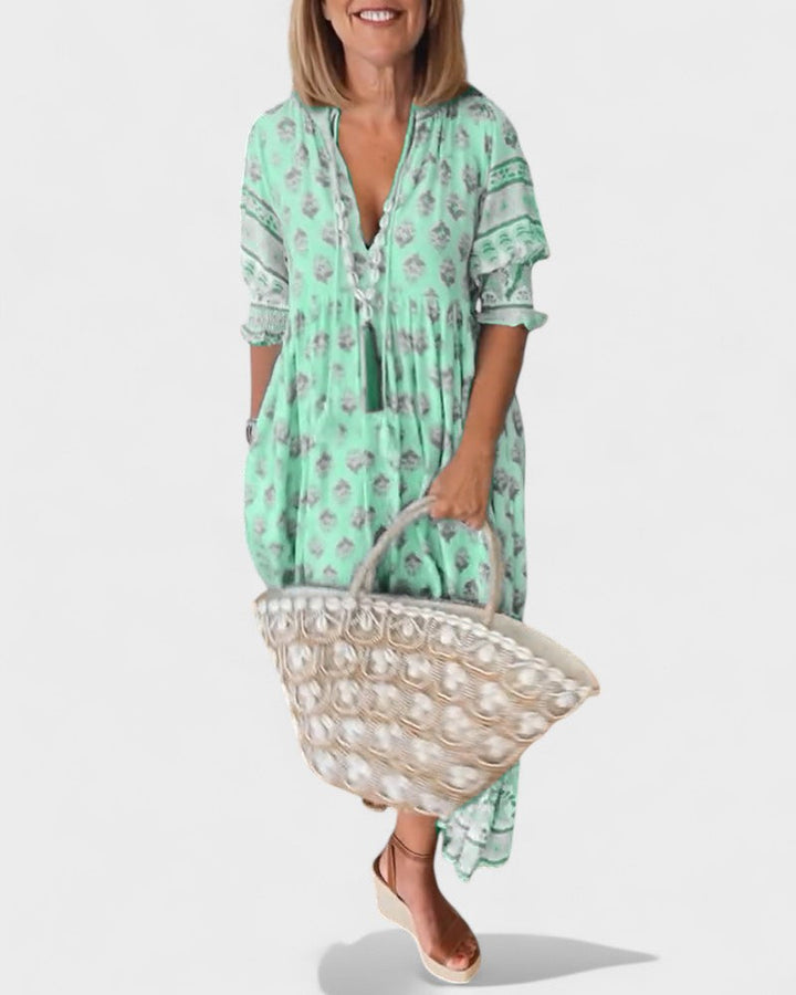 Ella | Boho Button Dress