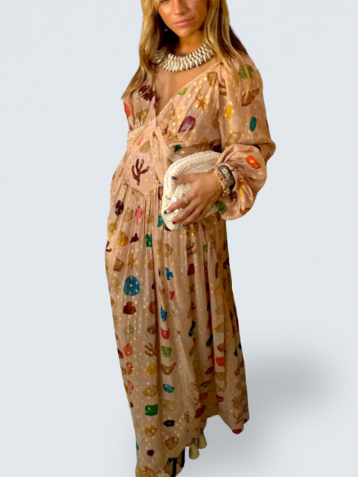 Madeline | Golden Seashell Maxi