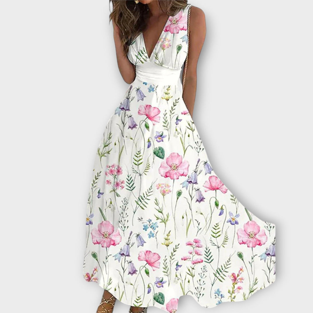Emmeline - Floral V-Neck Dress
