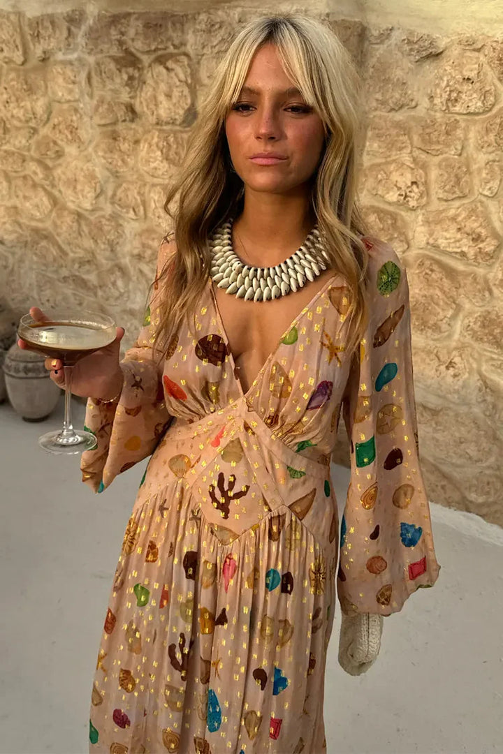 Madeline | Golden Seashell Maxi