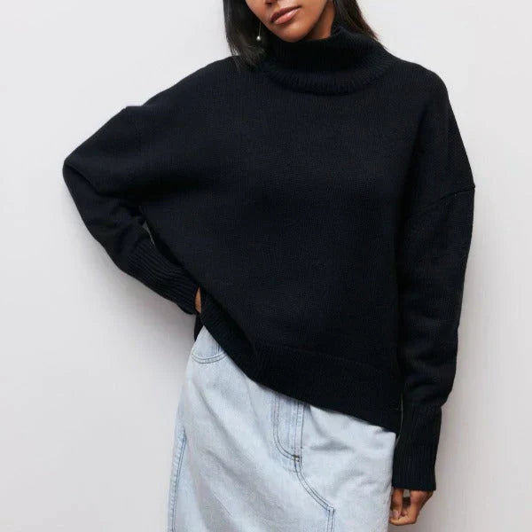Nora | Soft Knit polo neck Sweater
