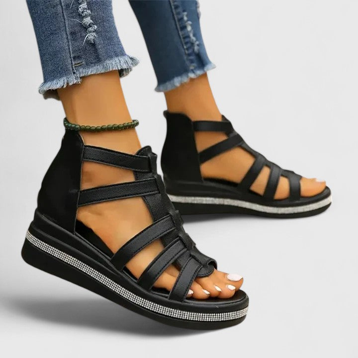 JENNA | ORTHOPEDIC STRASS SANDALS
