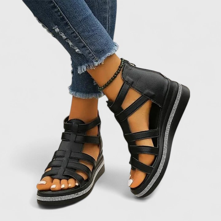 JENNA | ORTHOPEDIC STRASS SANDALS