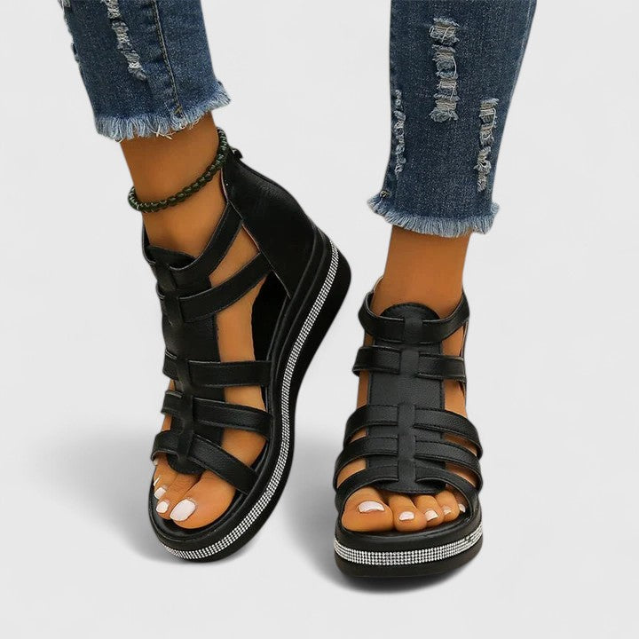 JENNA | ORTHOPEDIC STRASS SANDALS