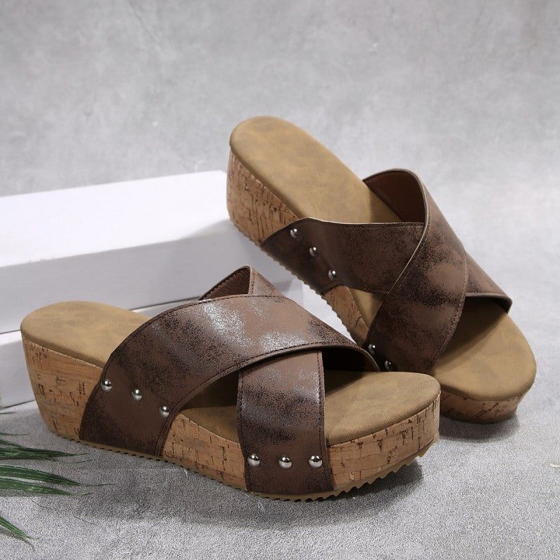 Nicole - Boho Wedge Sandals
