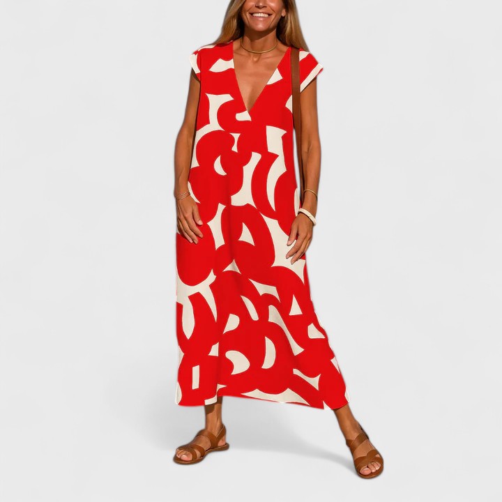 Sophia™ | Flowing V-Neck Dress